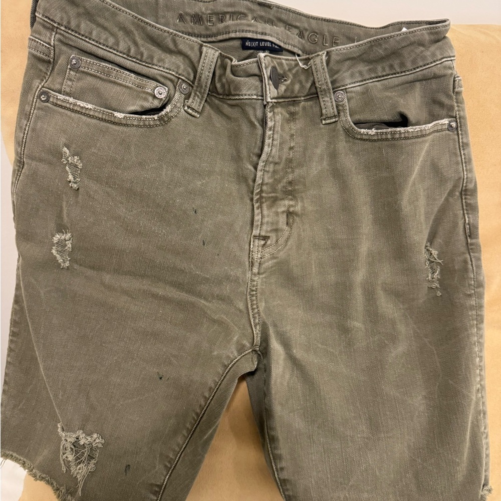 American Eagle Outfitters Olive Green Men's Jean shorts